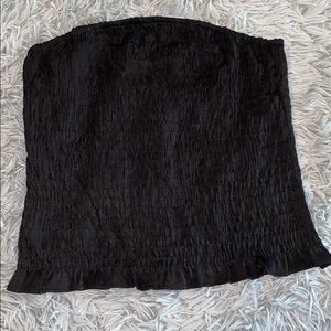 Black Ruffled Style Envy Tube Top